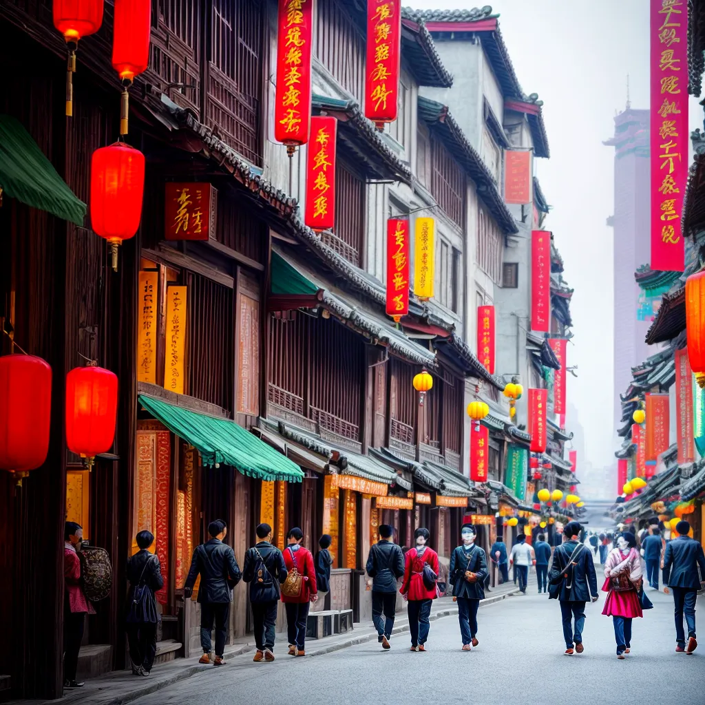 rua china multidao lojas restaurantes
