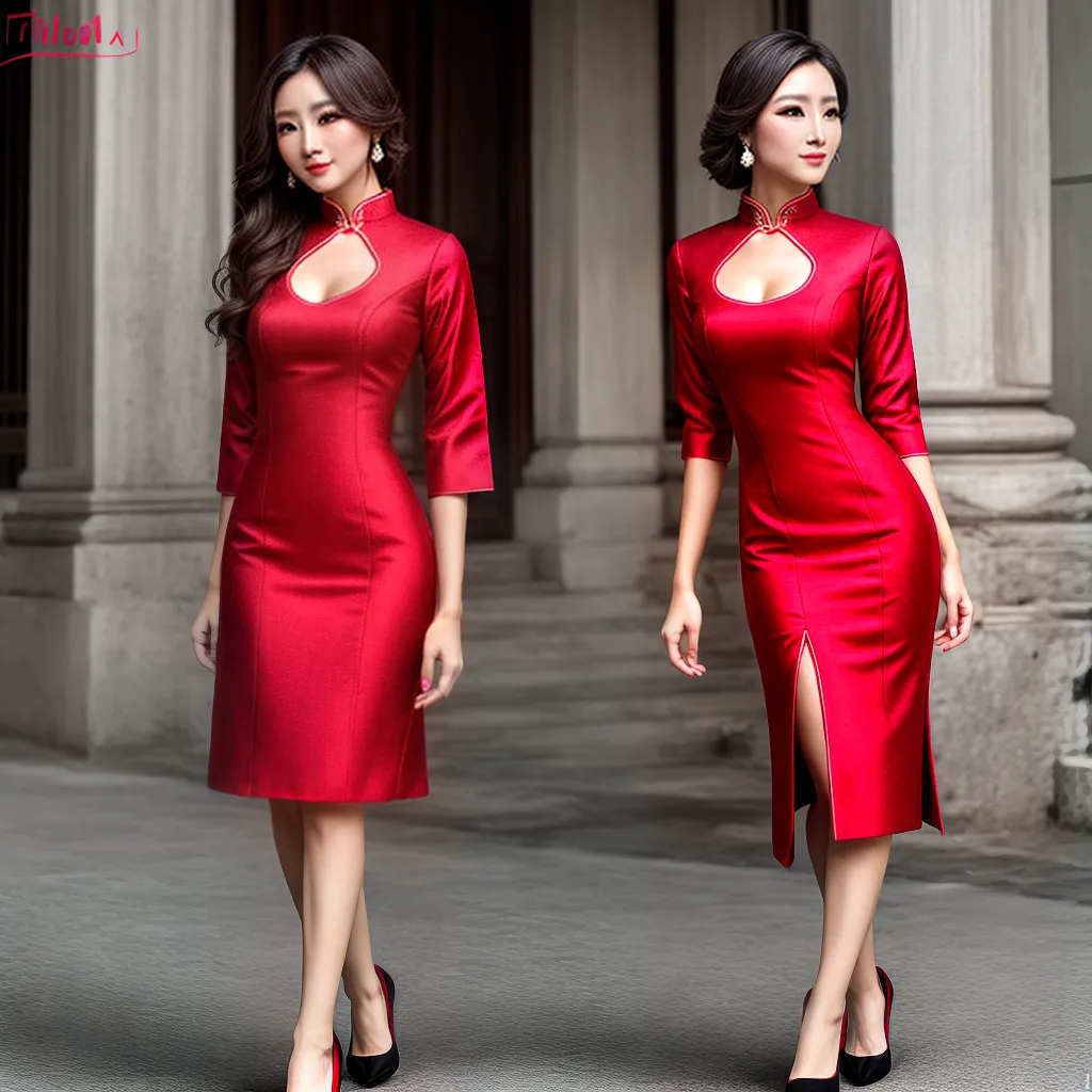 modelo qipao moderno vermelho elegante modelo qipao moderno vermelho elegante