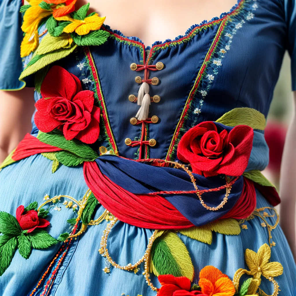 bordado dirndl tradicional artesanal