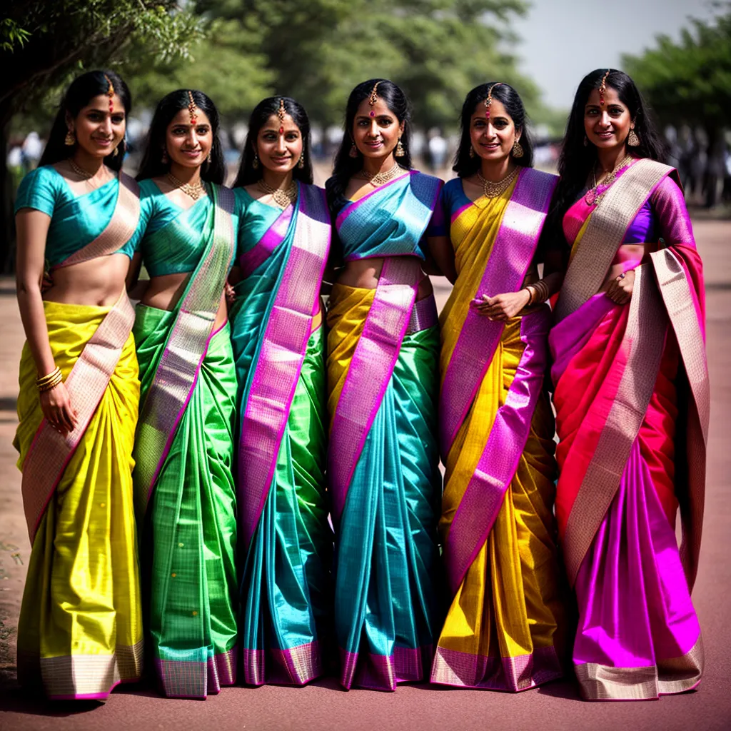 mulheres indianas saris coloridos 1