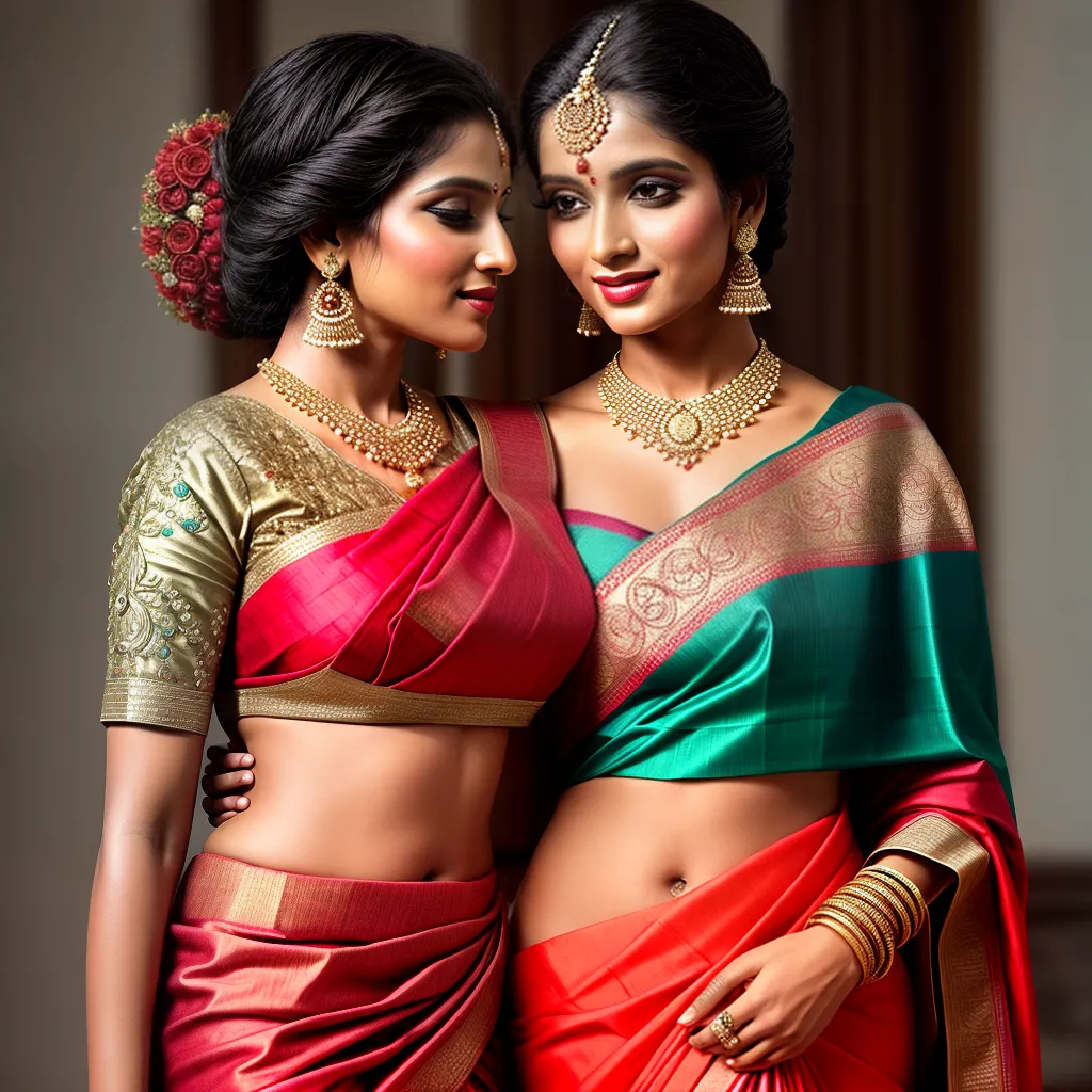 sari elegante mulher tradicional