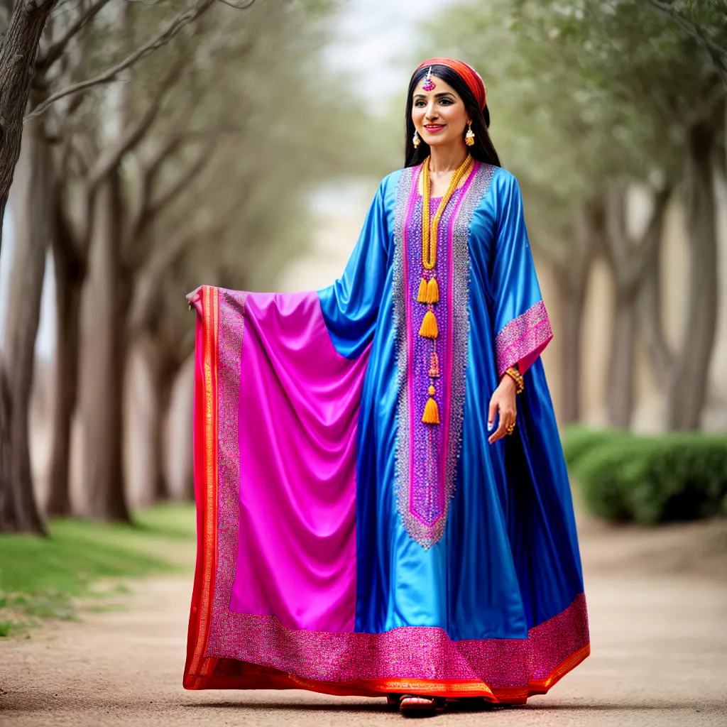 caftan colorido mulher festival cultural