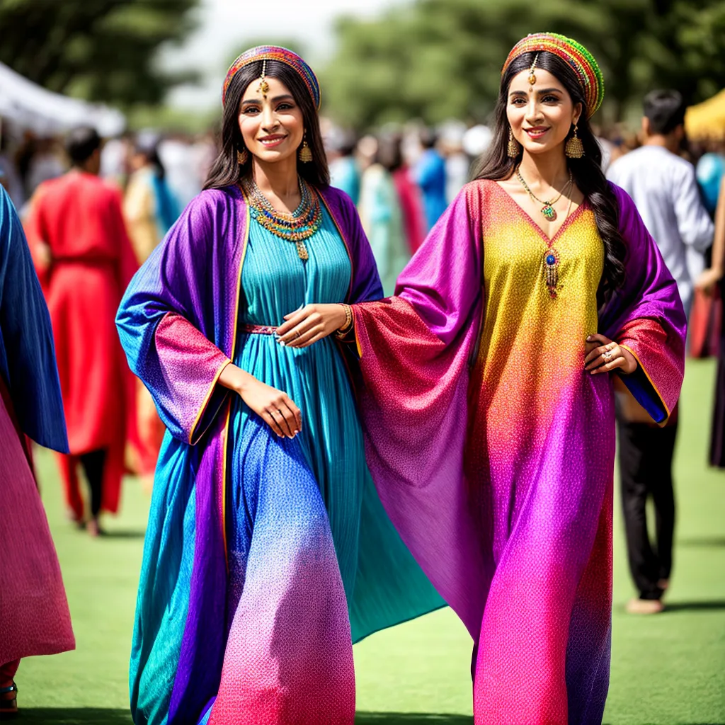 mulher caftan colorido festival cultural