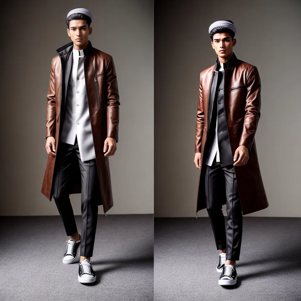 homem estiloso thawb tenis jaqueta
