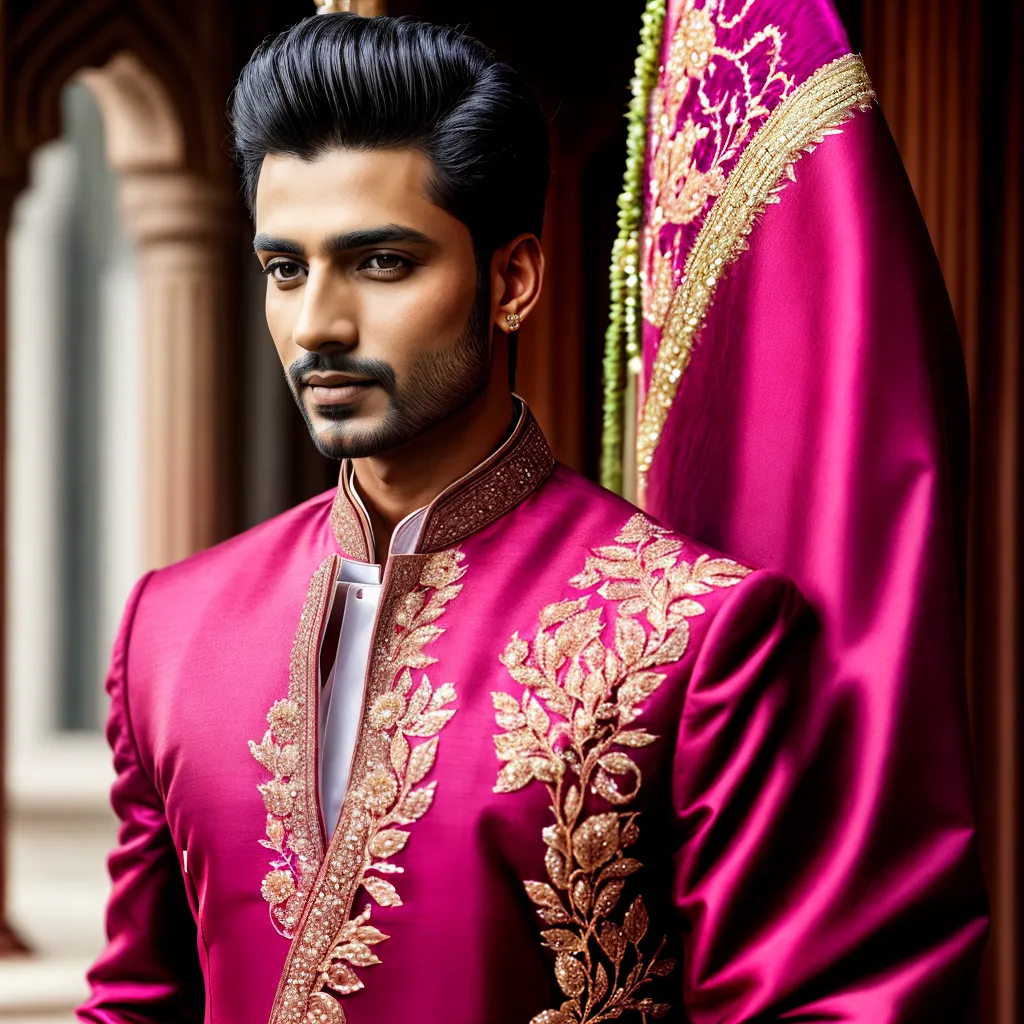 sherwani tradicional indiano bordado