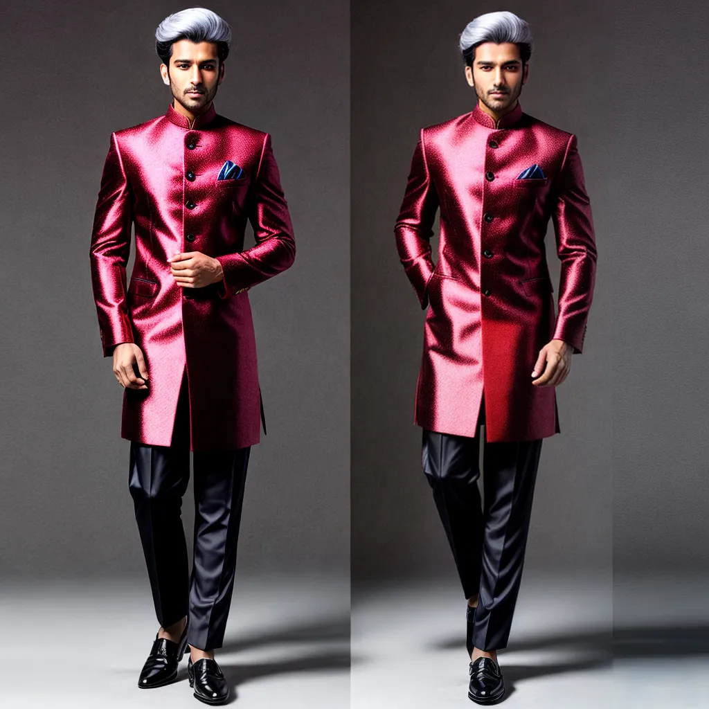 homem estiloso sherwani fusao moda
