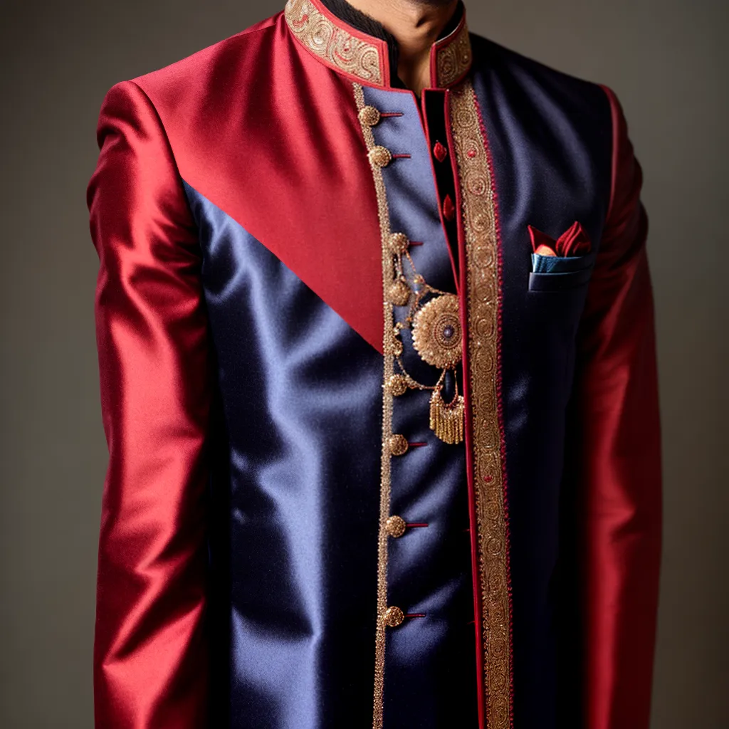 sherwani bordado detalhes vibrantes 2 sherwani bordado detalhes vibrantes 2
