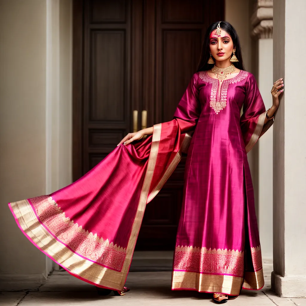 churidar indiano bordado elegante
