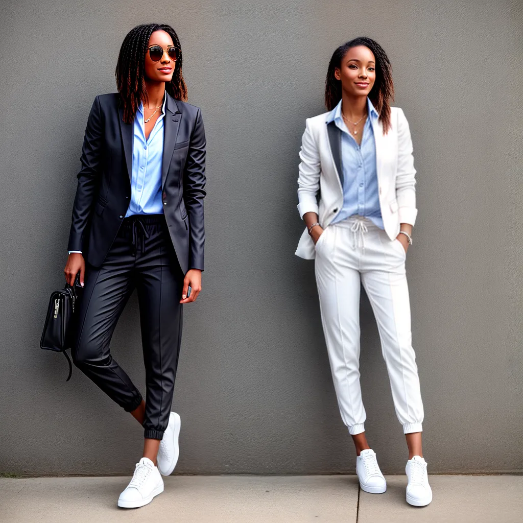 look estiloso jogger camisa branca blazer botas look estiloso jogger camisa branca blazer botas