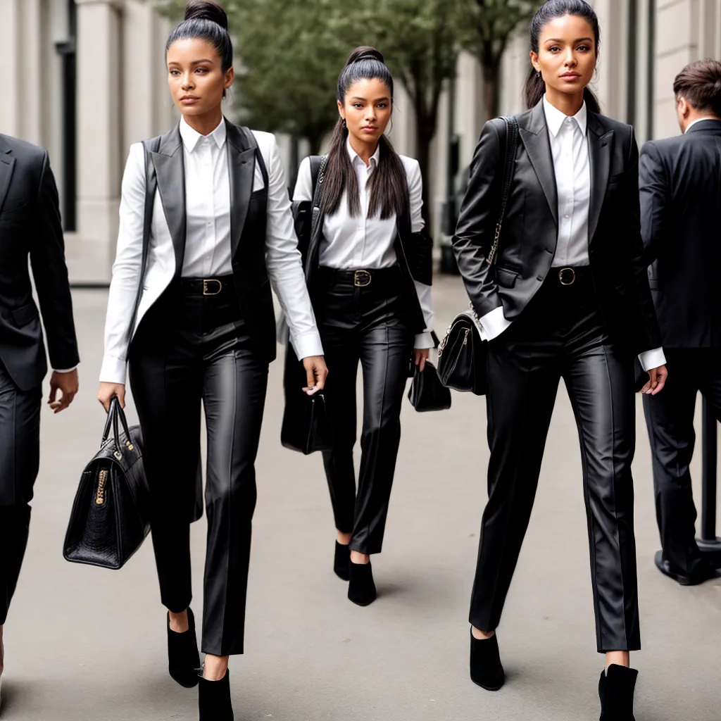 mulher estilosa look preto branco bege mulher estilosa look preto branco bege