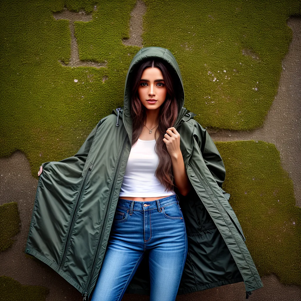 mulher parka verde militar look outono