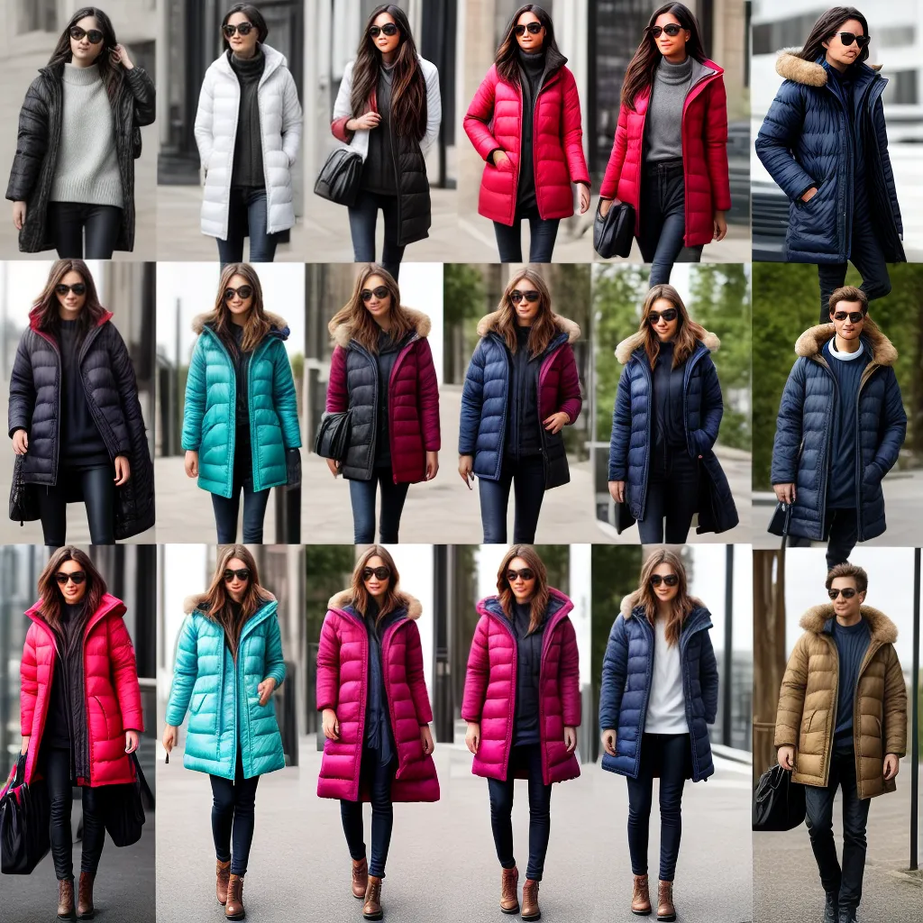 parkas variedade estilos cores