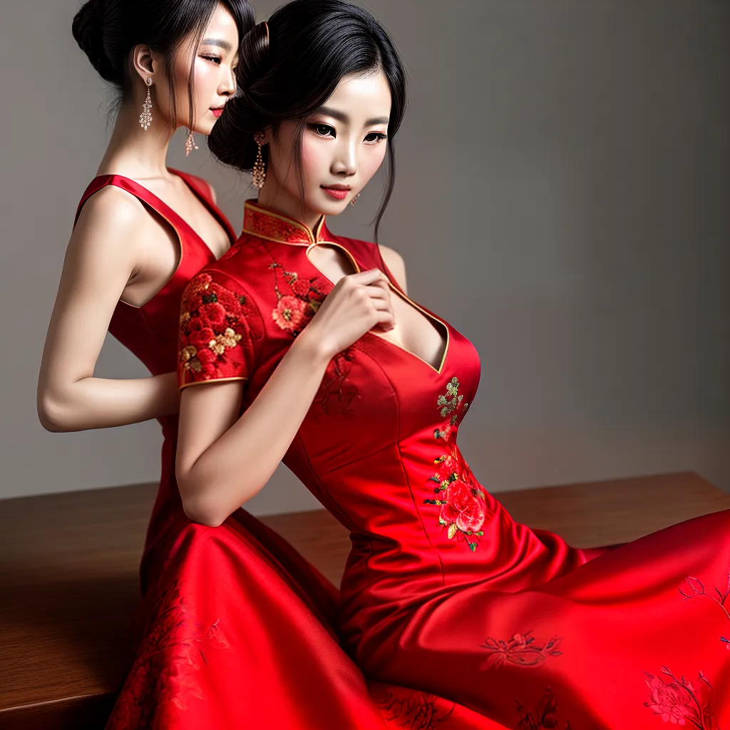 mulher qipao vermelho elegancia cultura chinesa
