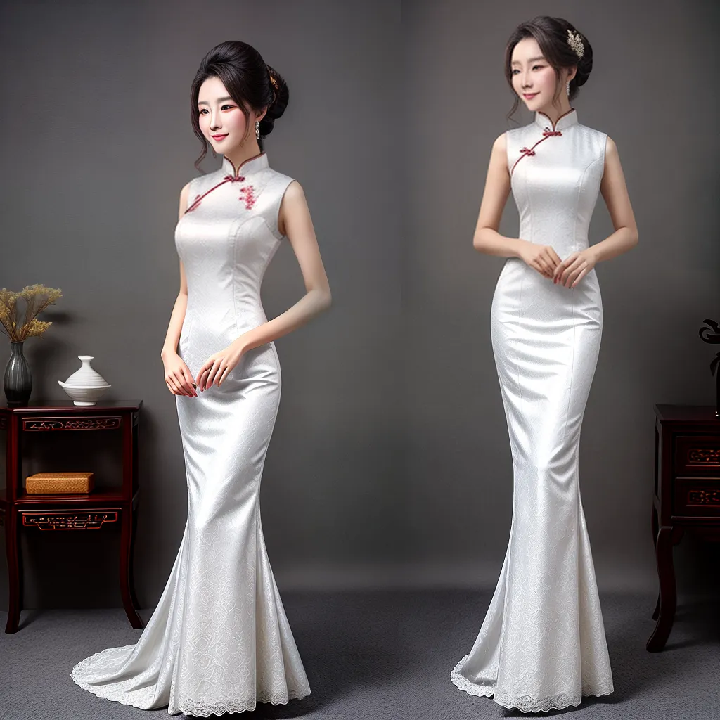 mulher qipao elegancia sensualidade bordado