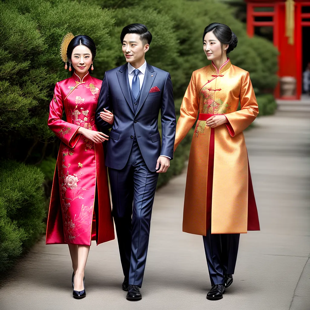 casal tangzhuang elegante tradicional 1 casal tangzhuang elegante tradicional 1