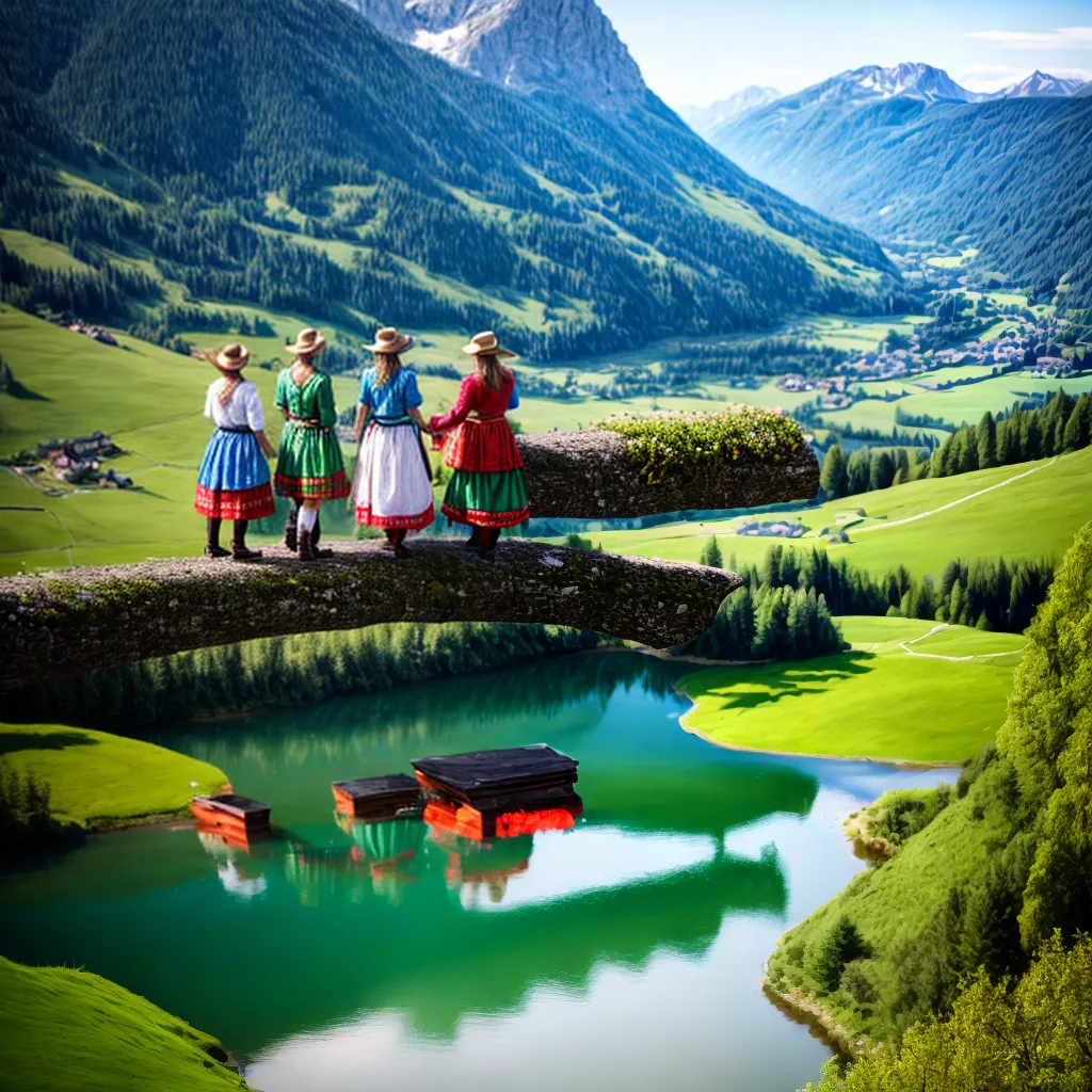 traje austriaco tradicional alpes