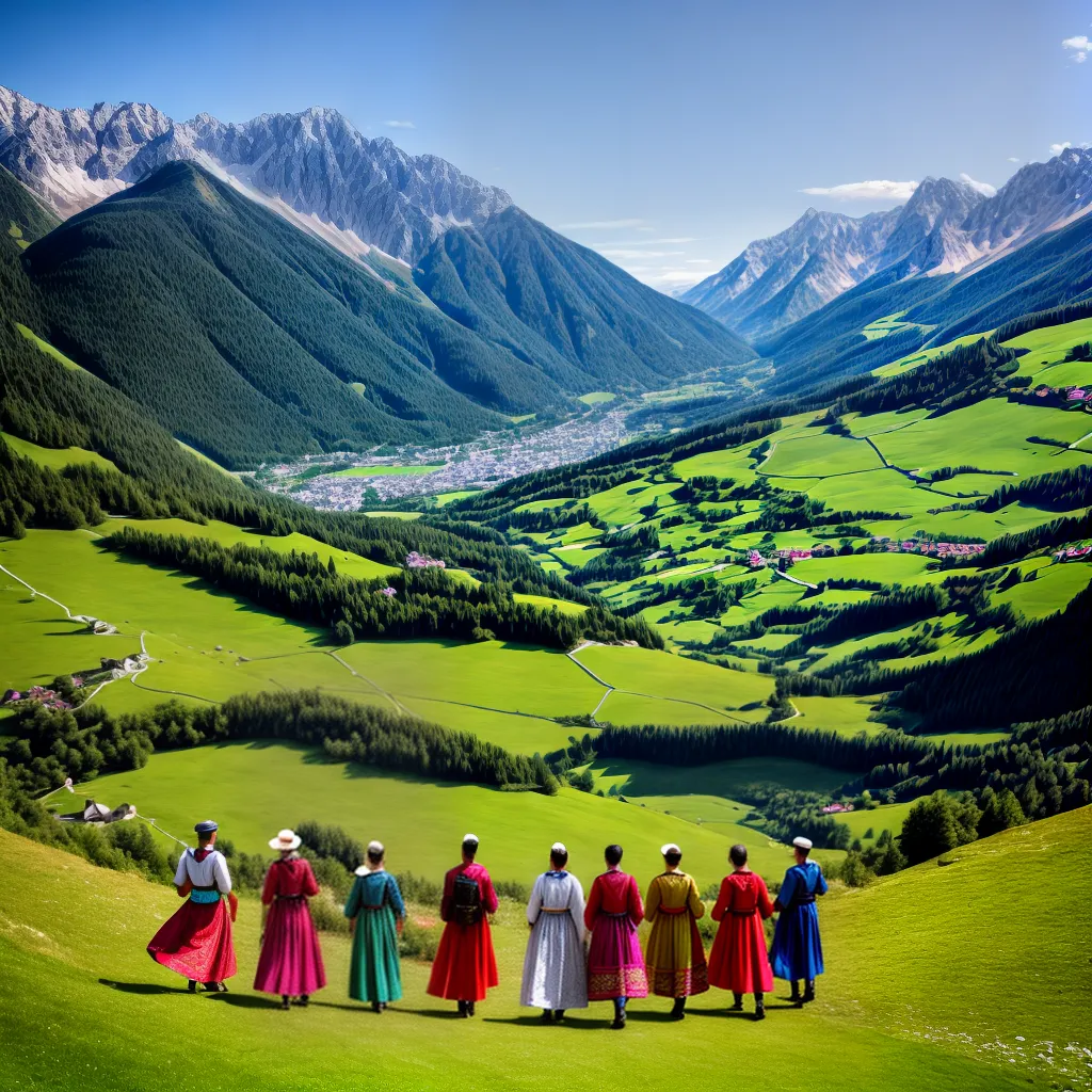 traje austriaco tradicional montanhas