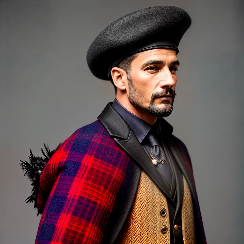 homem chapeu tartan tradicional homem chapeu tartan tradicional