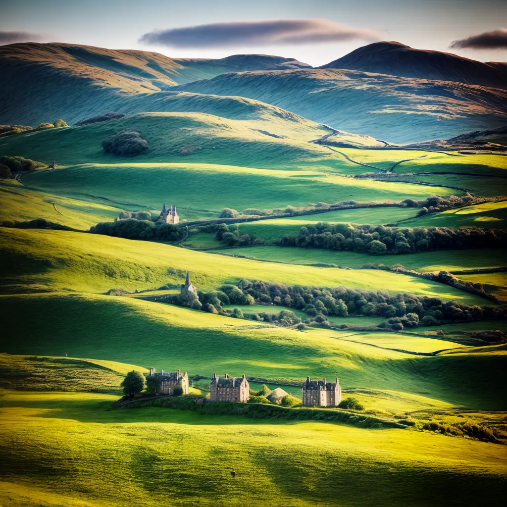 paisagem escocesa castelo tam o shanter paisagem escocesa castelo tam o shanter