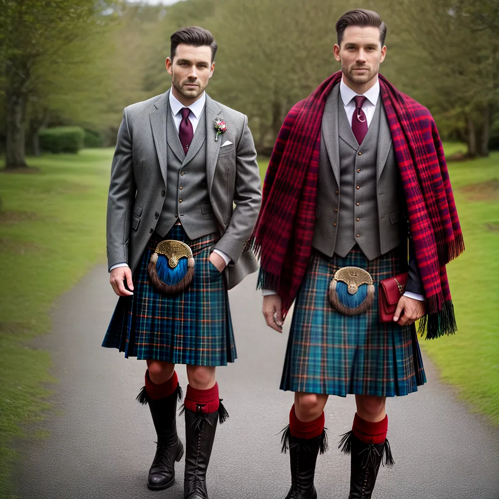 homem scottish kilt plaid colorido homem scottish kilt plaid colorido