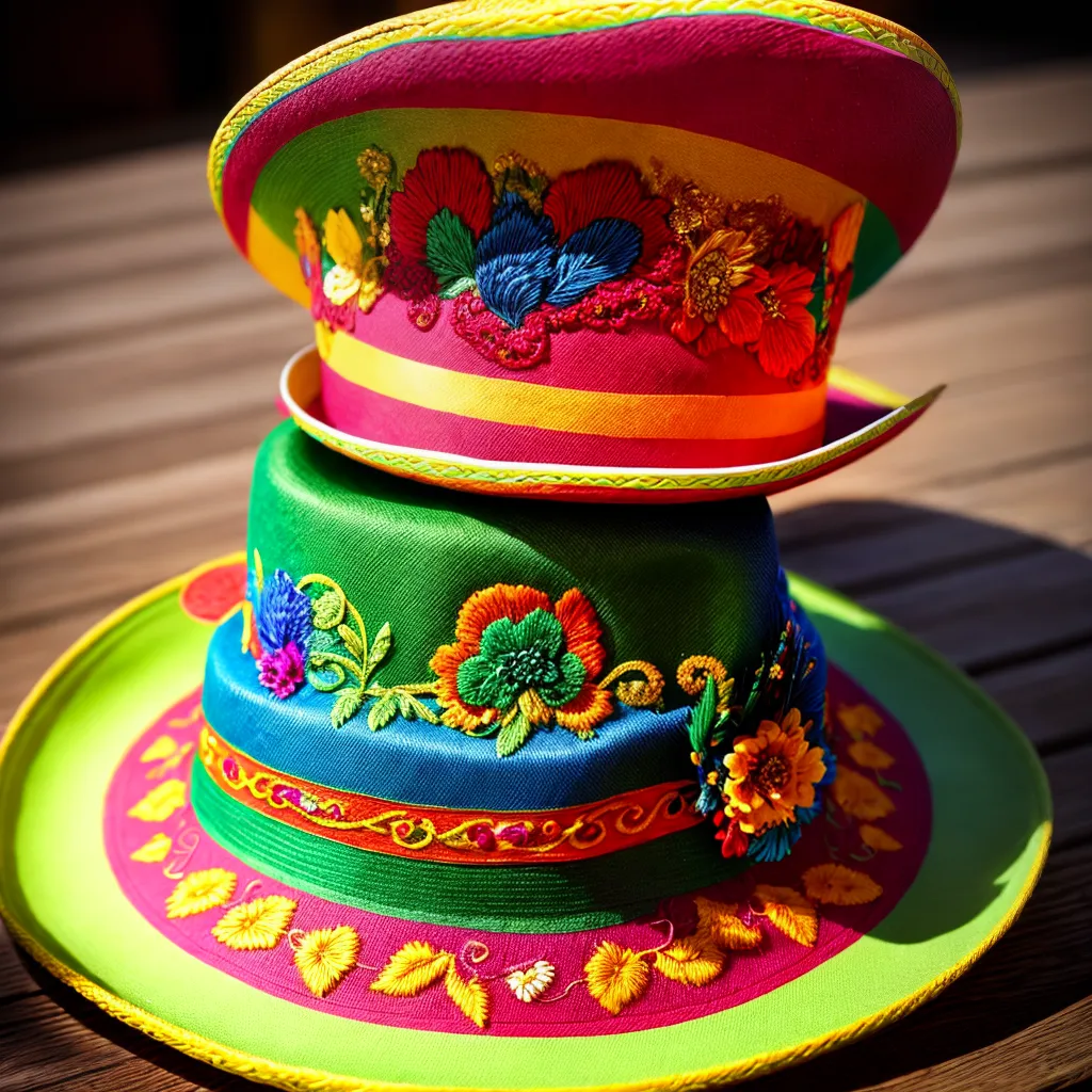 sombrero mexicano bordado flores sombrero mexicano bordado flores
