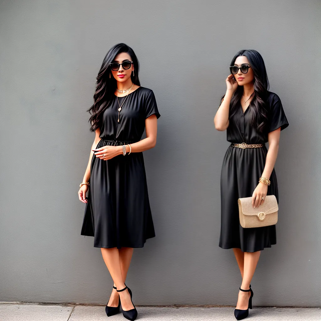 mulher vestido preto acessorios ousados mulher vestido preto acessorios ousados