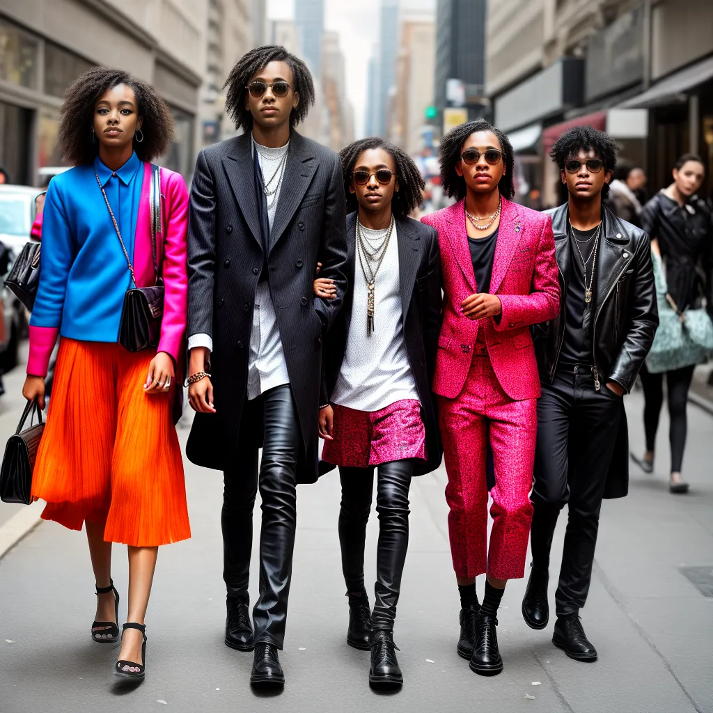 pessoas andando rua moda alternativa