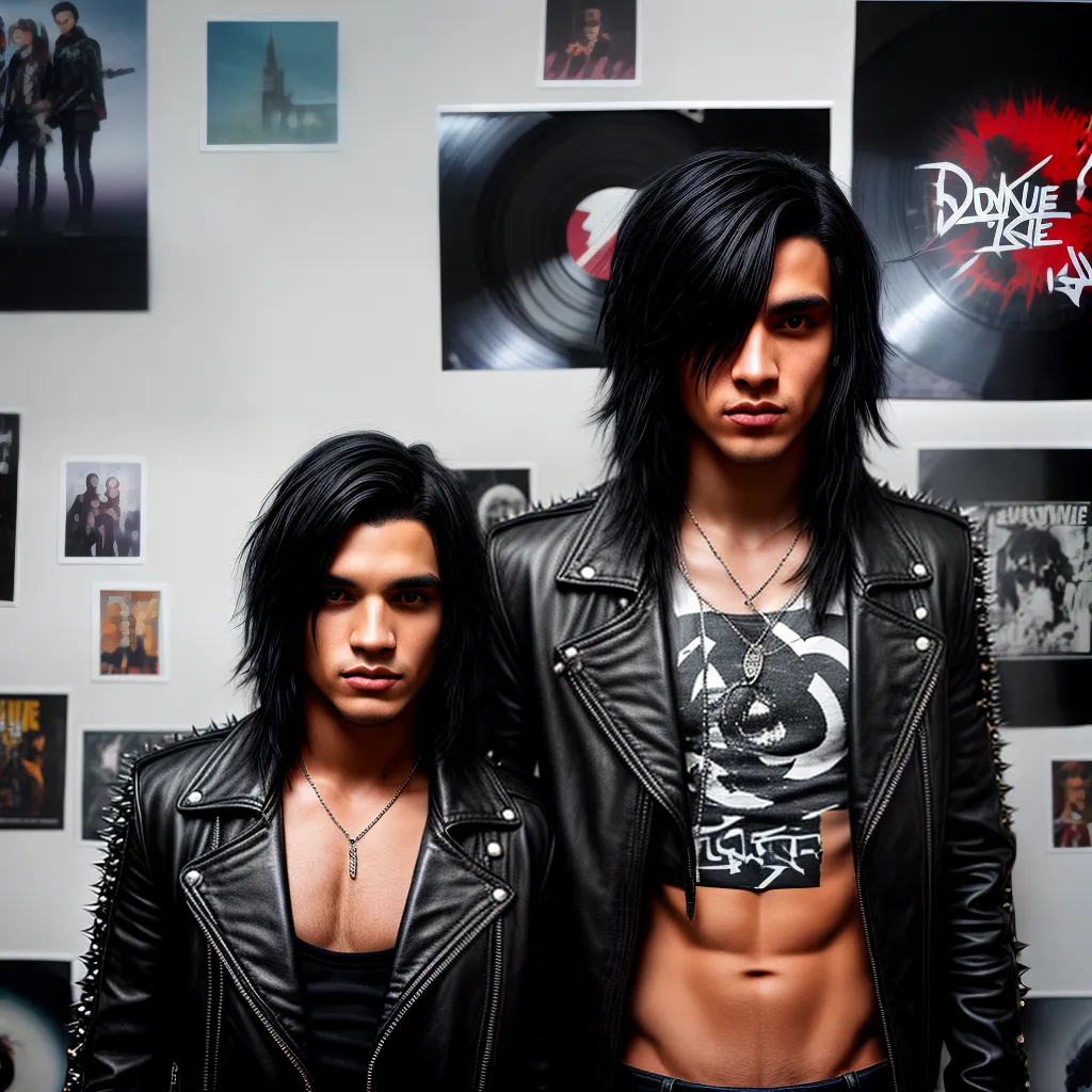 jovem cabelo preto jaqueta couro piercing