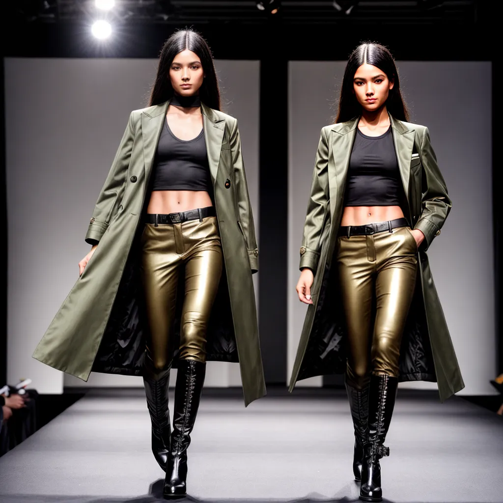 desfile moda militar chique