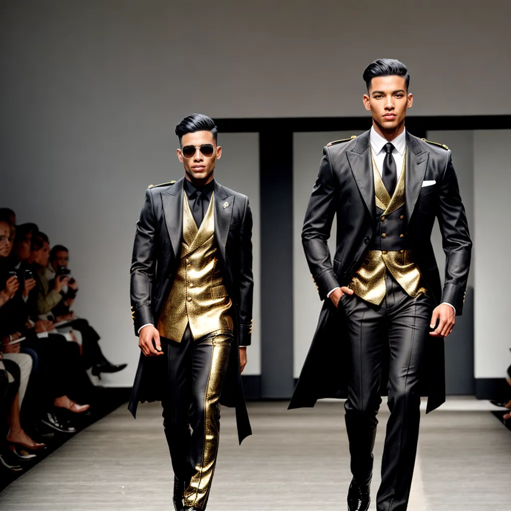 desfile moda militar preto branco