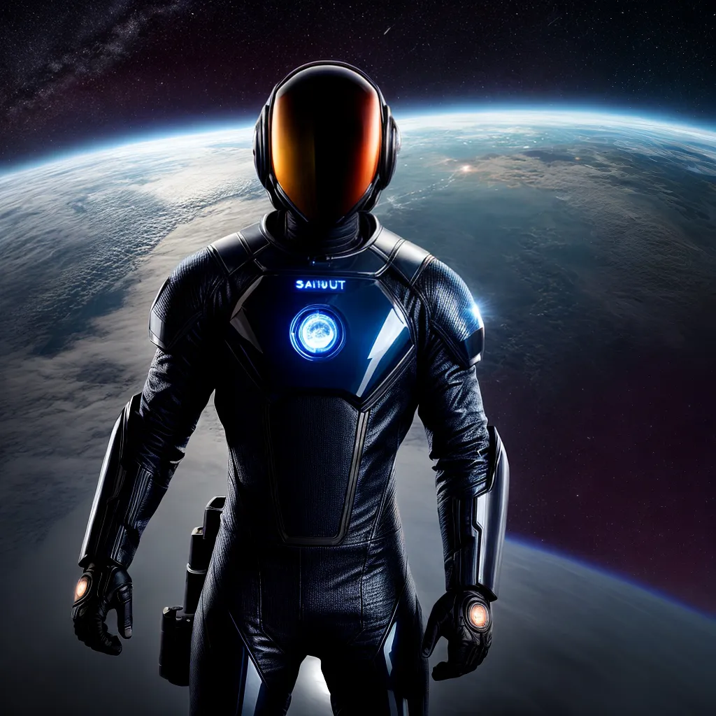 astronauta futurista espaco led