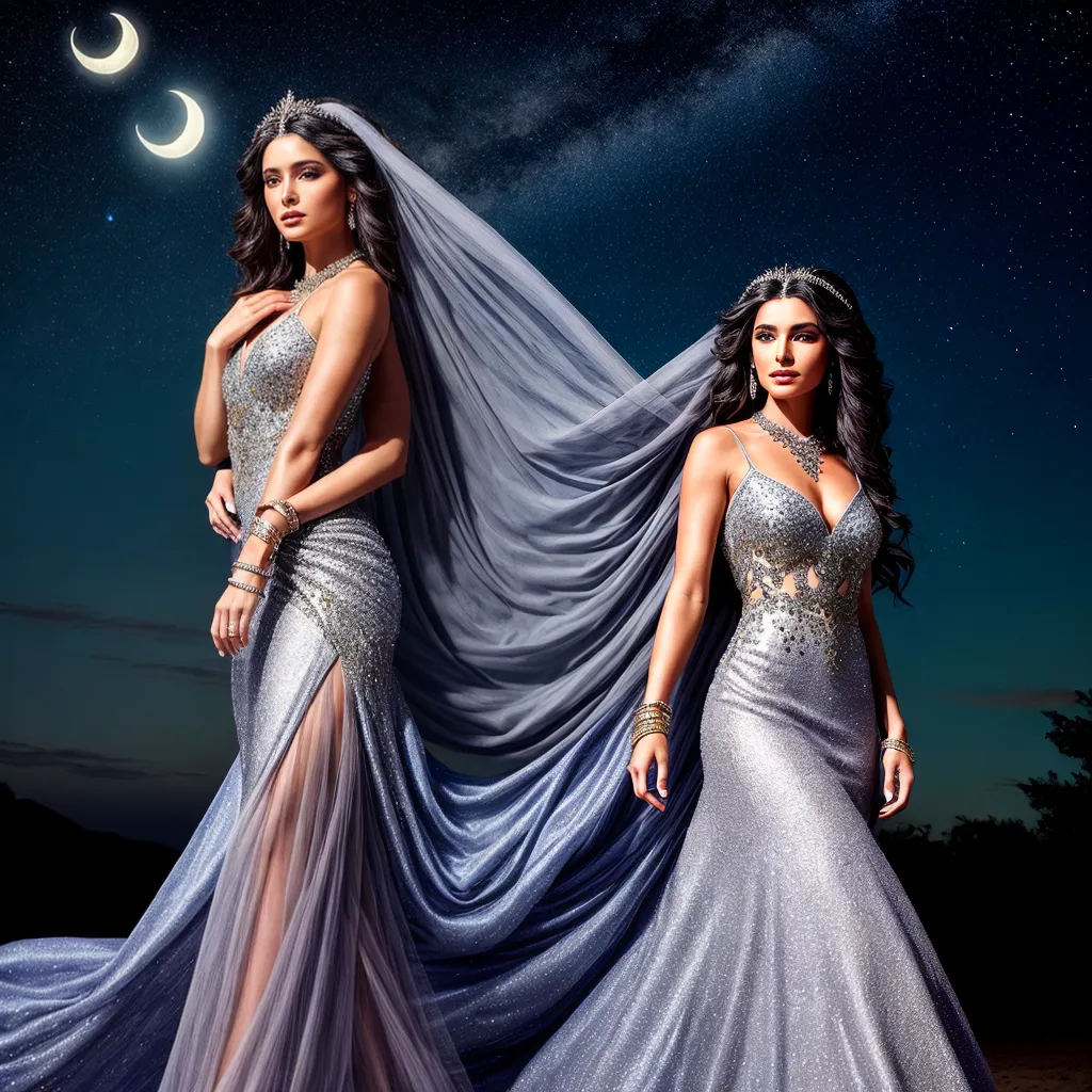 modelo passarela vestido celestial cristais