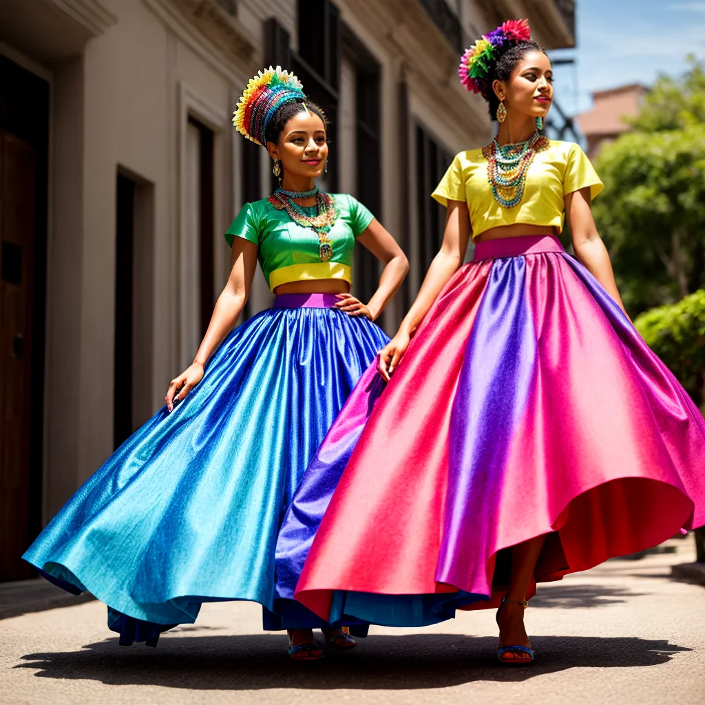saia maracatu colorida tradicao moda