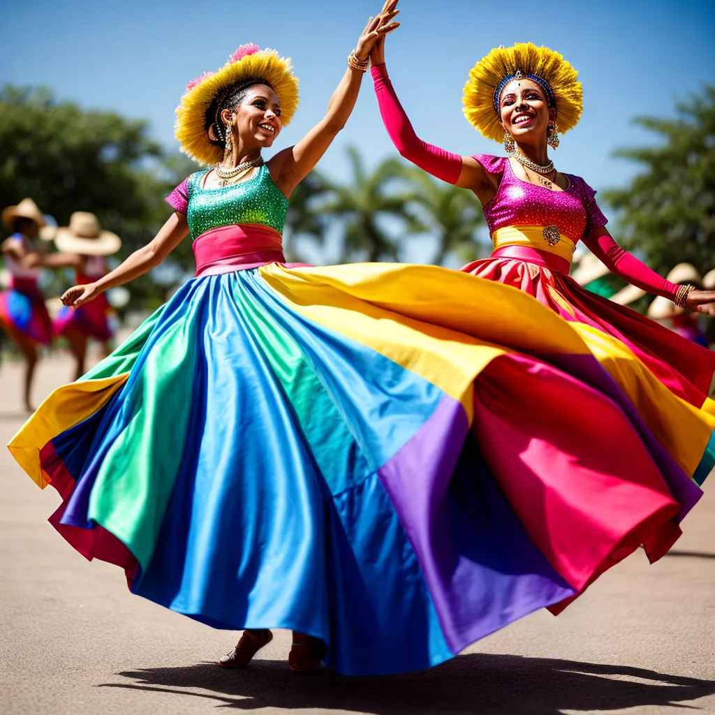 maracatu danca colorida movimento saia