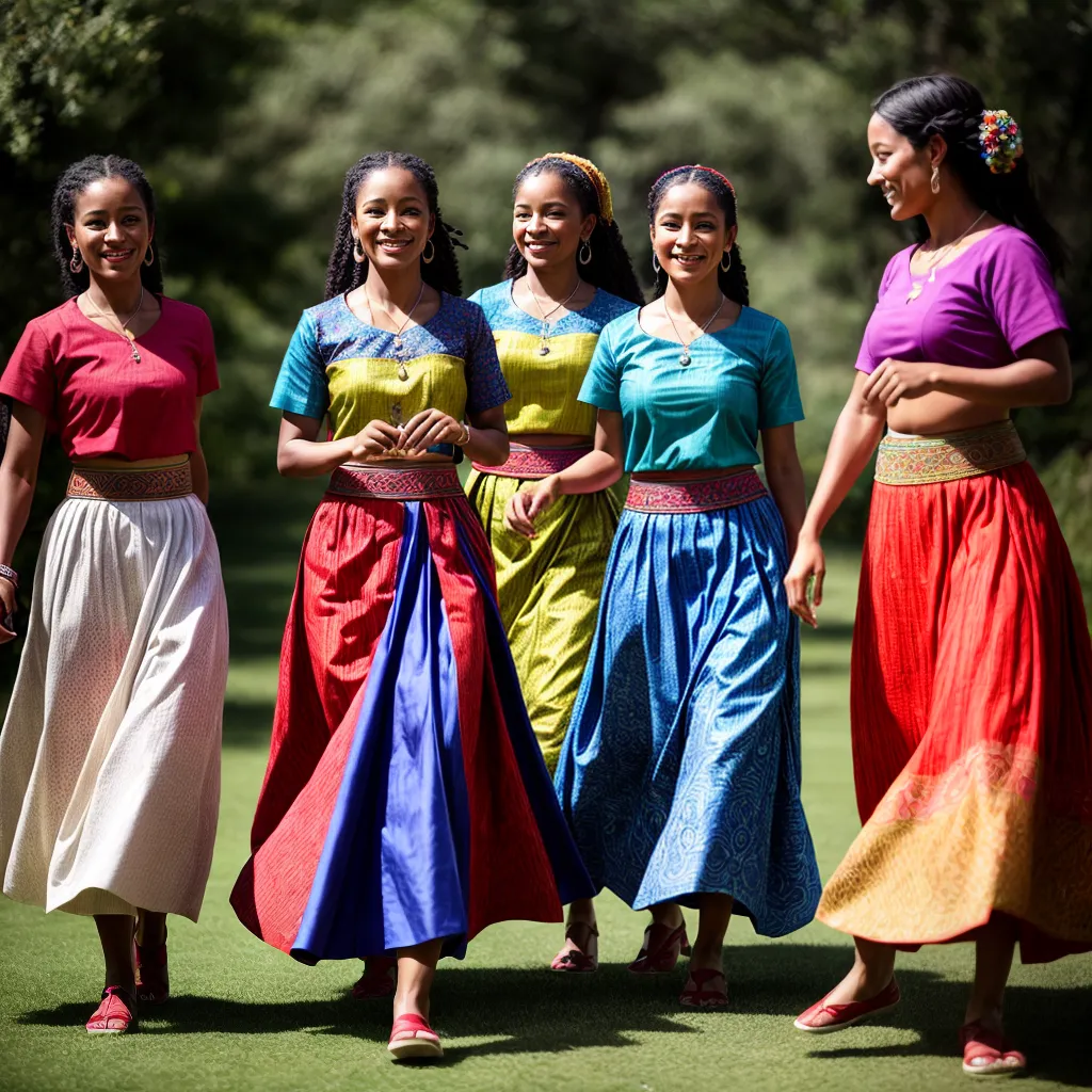 mulheres carimbo saia tradicional danca