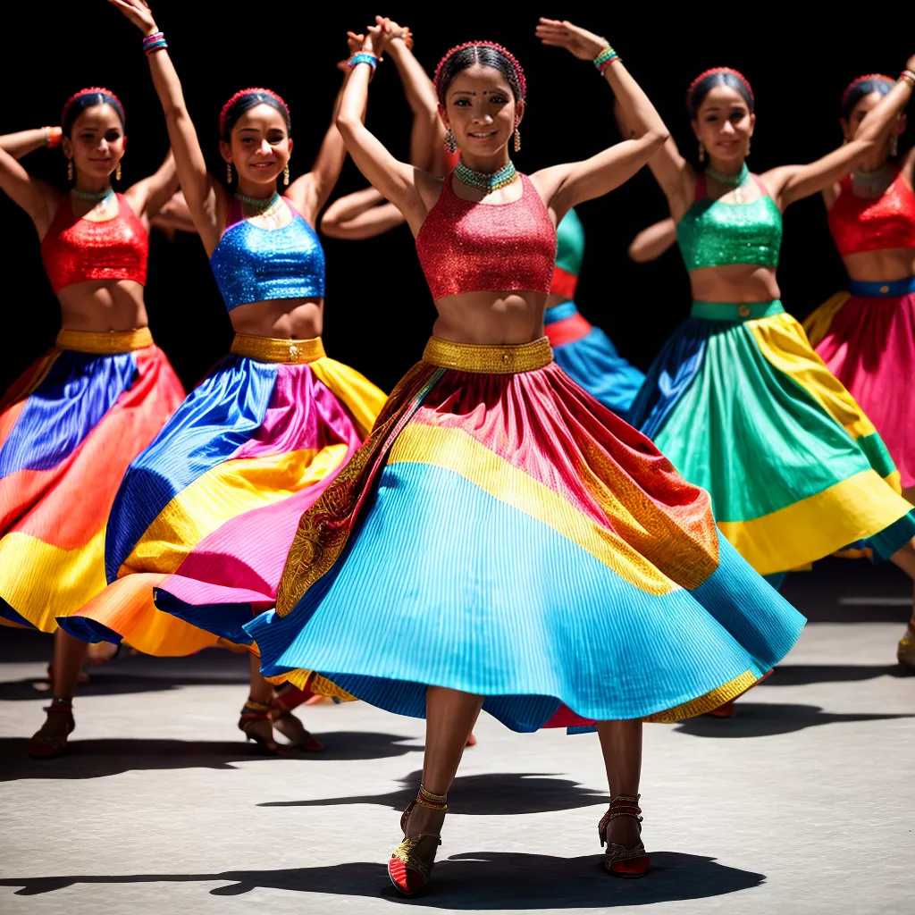 carimbo danca tradicional colorida