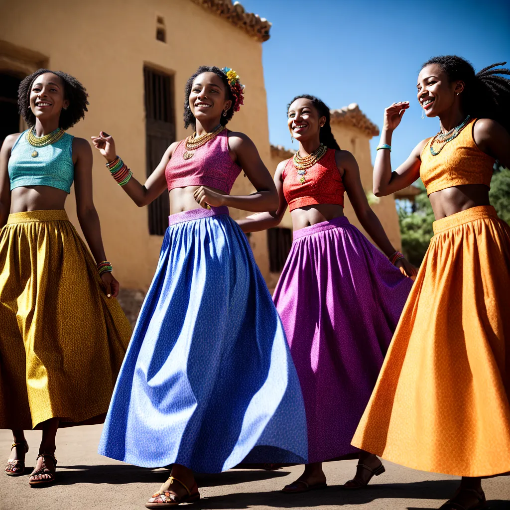 mulheres dancando carimbo saias coloridas 1