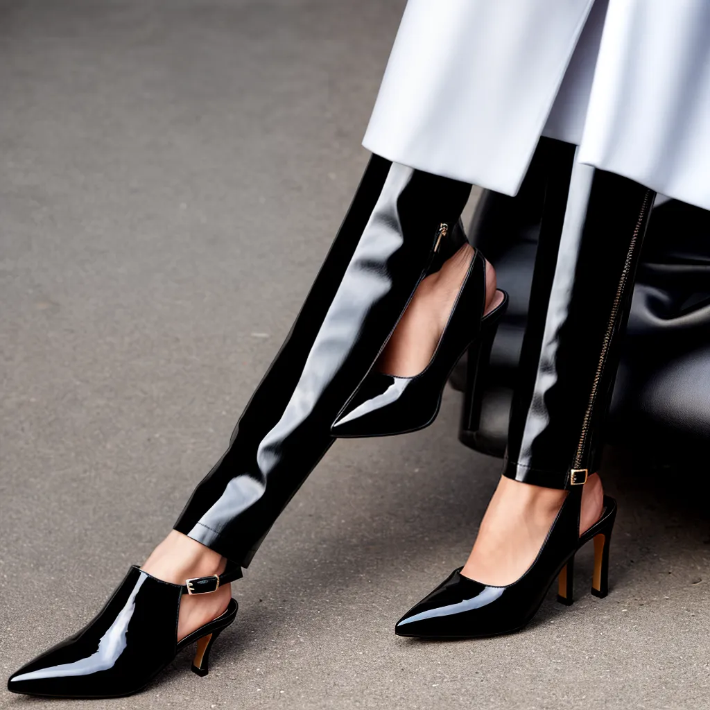 slingback preto patente elegante outfit slingback preto patente elegante outfit