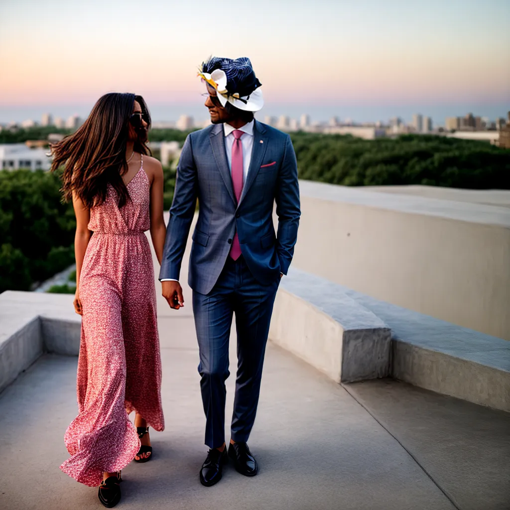 casal romantico por do sol roupas estilosas