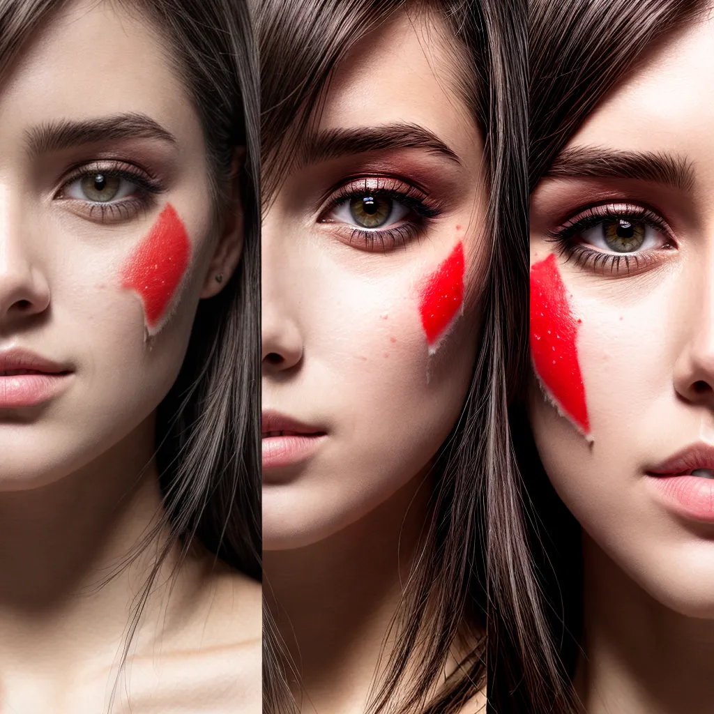 rosto mulher comparacao cicatrizes acne rosto mulher comparacao cicatrizes acne