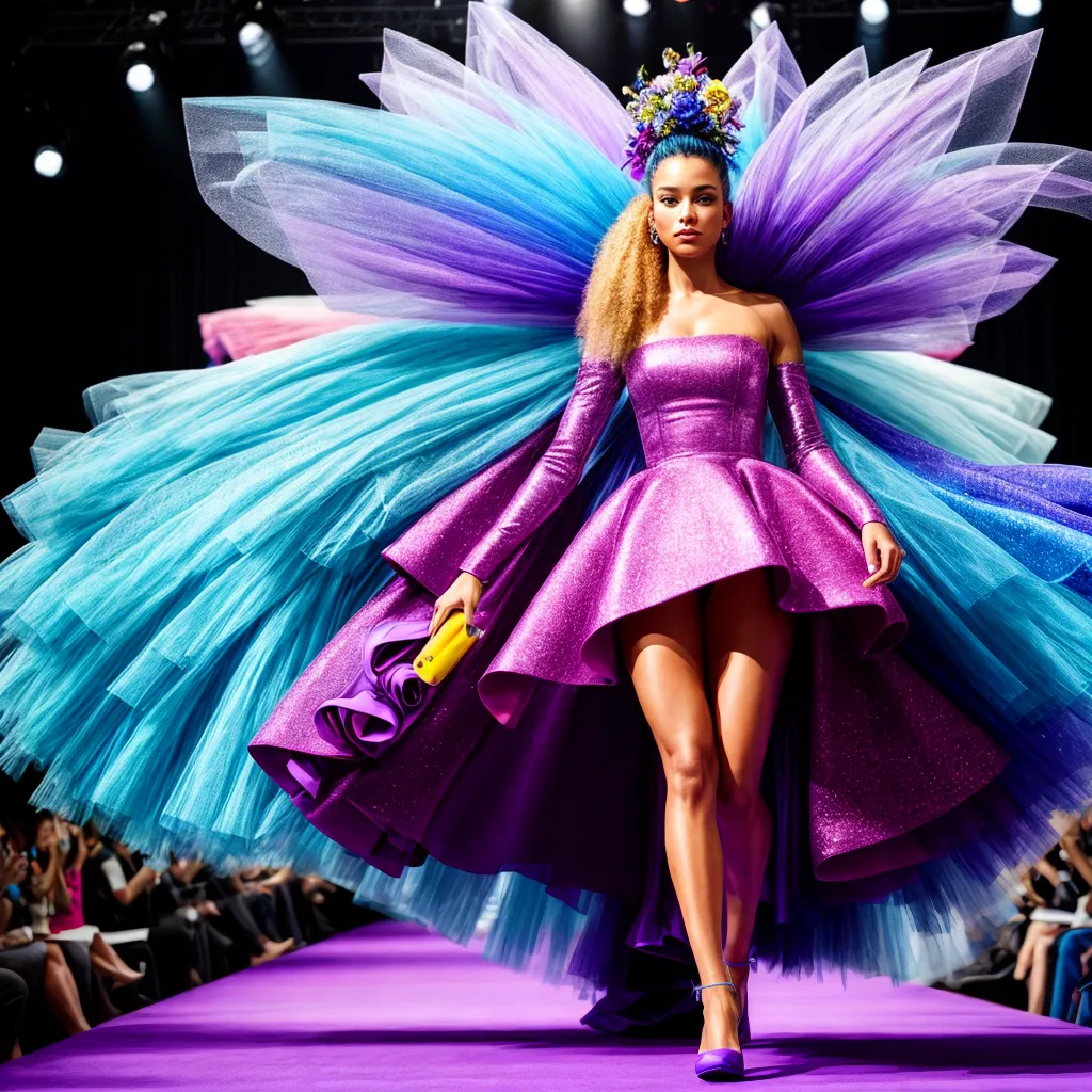 desfile modelo vestido fantasia