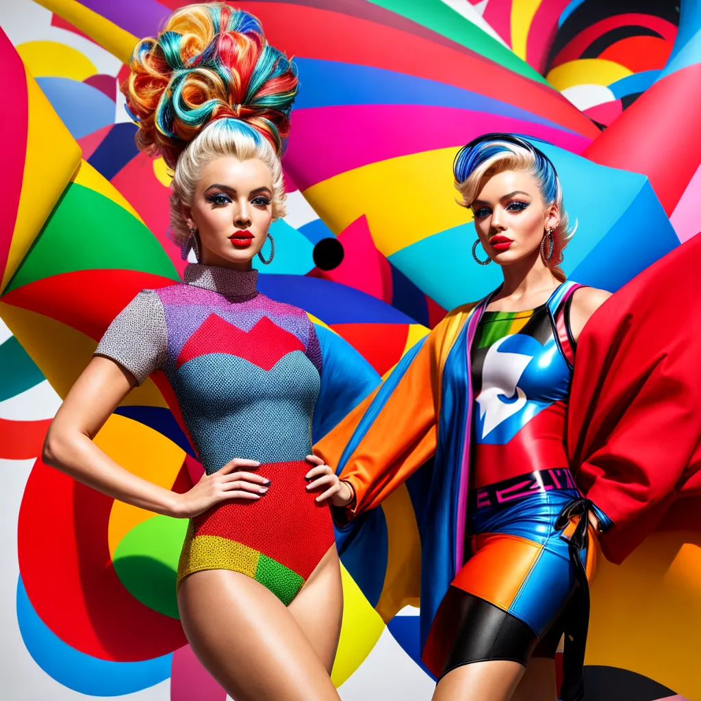 passarela moda pop art colorida 1
