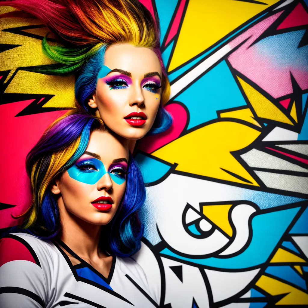 modelo roupa pop art colorida