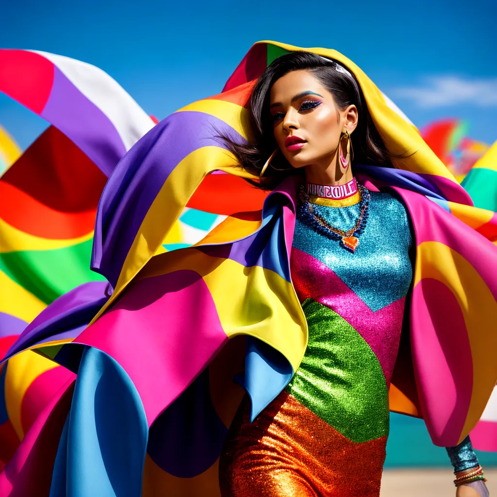 passarela pop art modelos coloridos