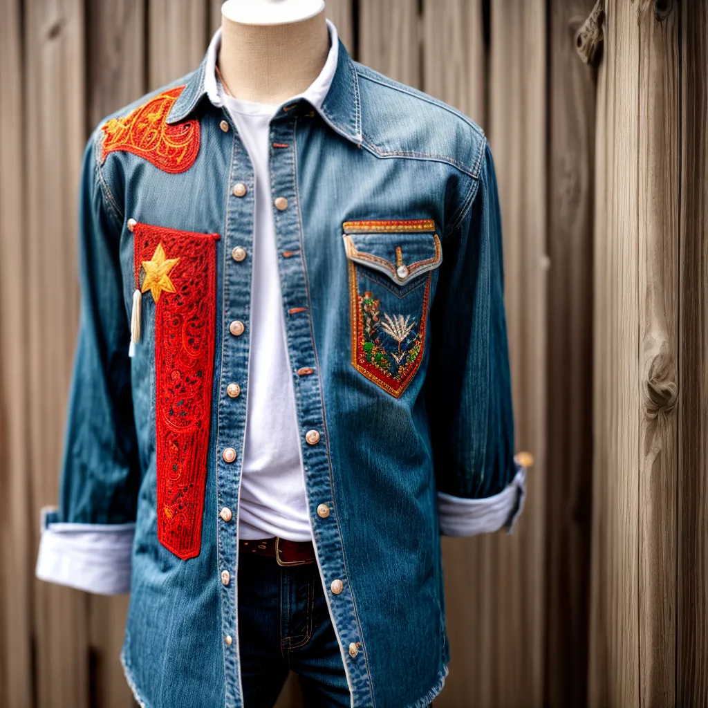 camisa cowboy bordado cerca madeira 1 camisa cowboy bordado cerca madeira 1