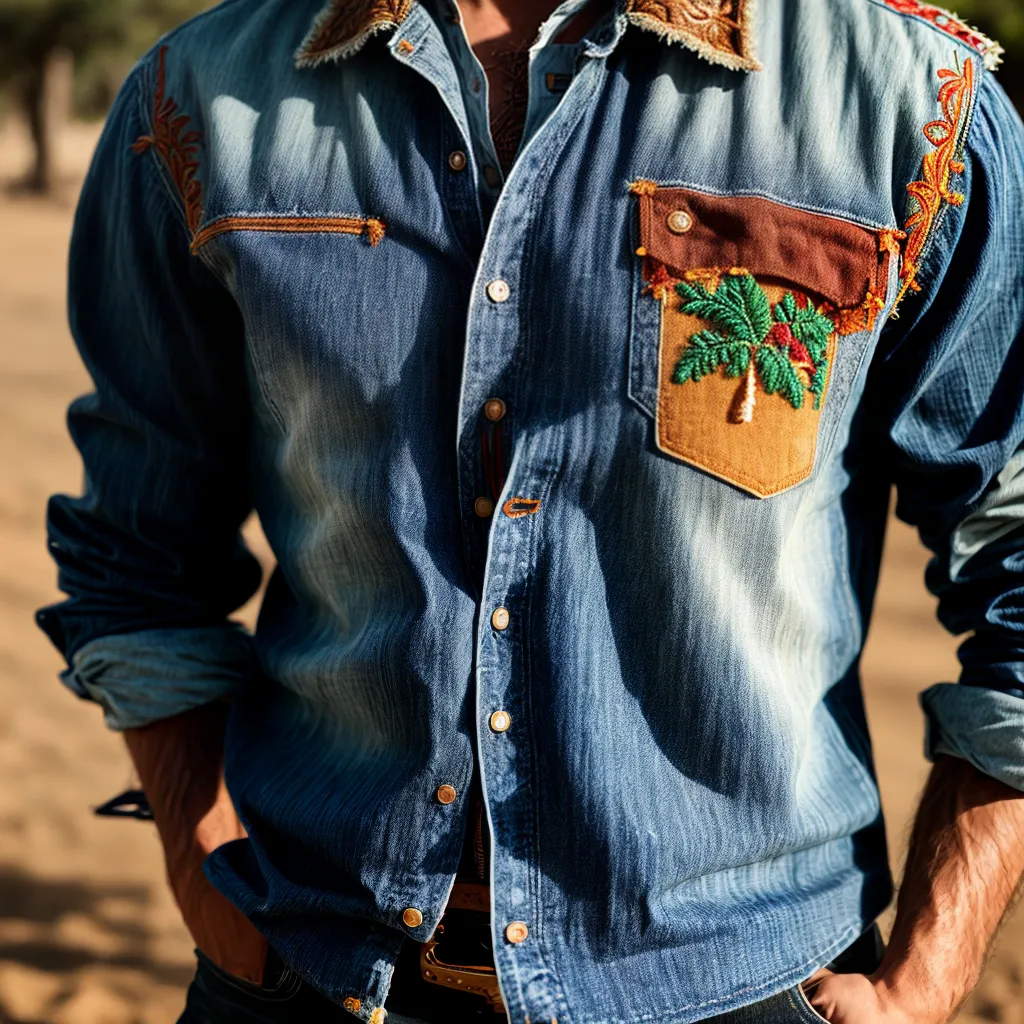 camisa sertanejo bordado desgastada camisa sertanejo bordado desgastada