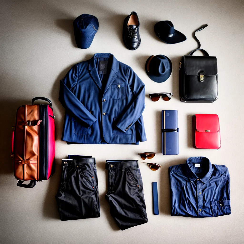 look viagem estiloso chapeu mochila passaporte relogio sapatos