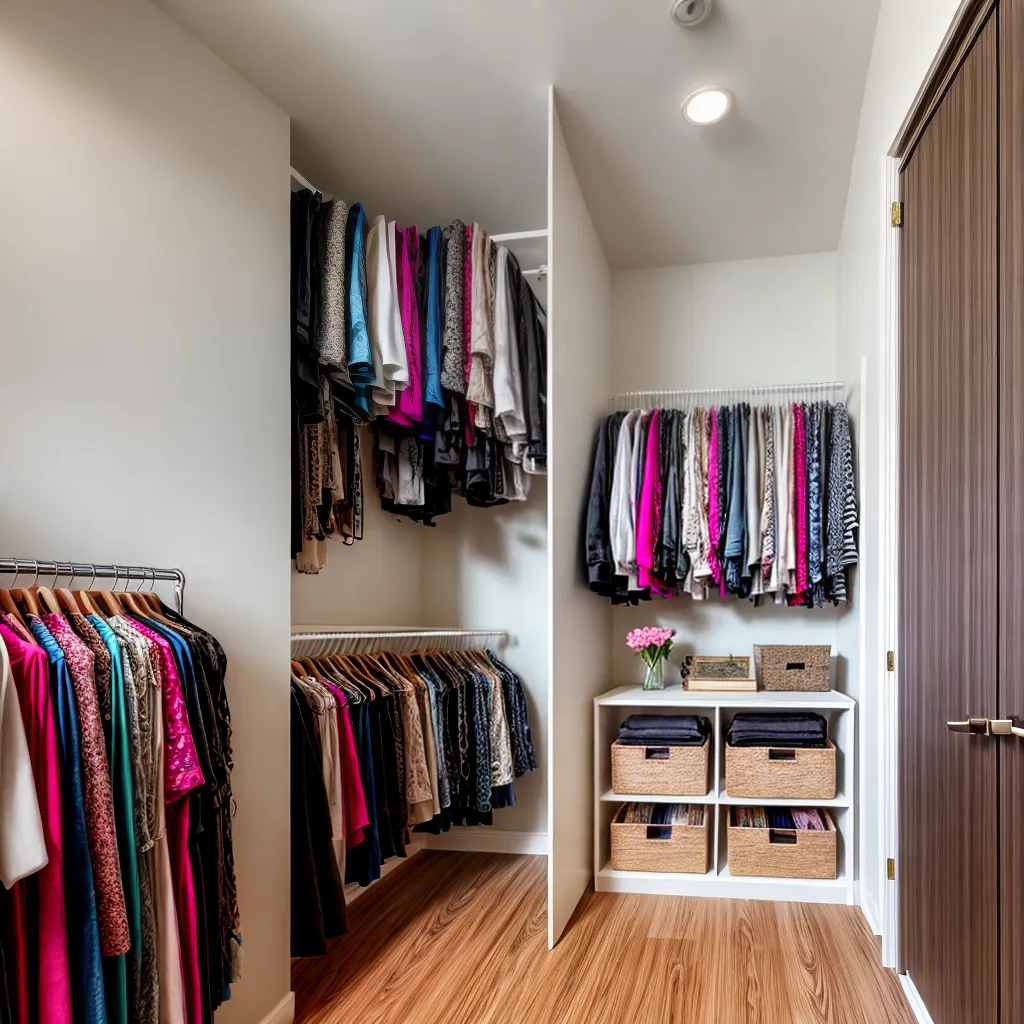 guarda roupa organizado acessorios moda