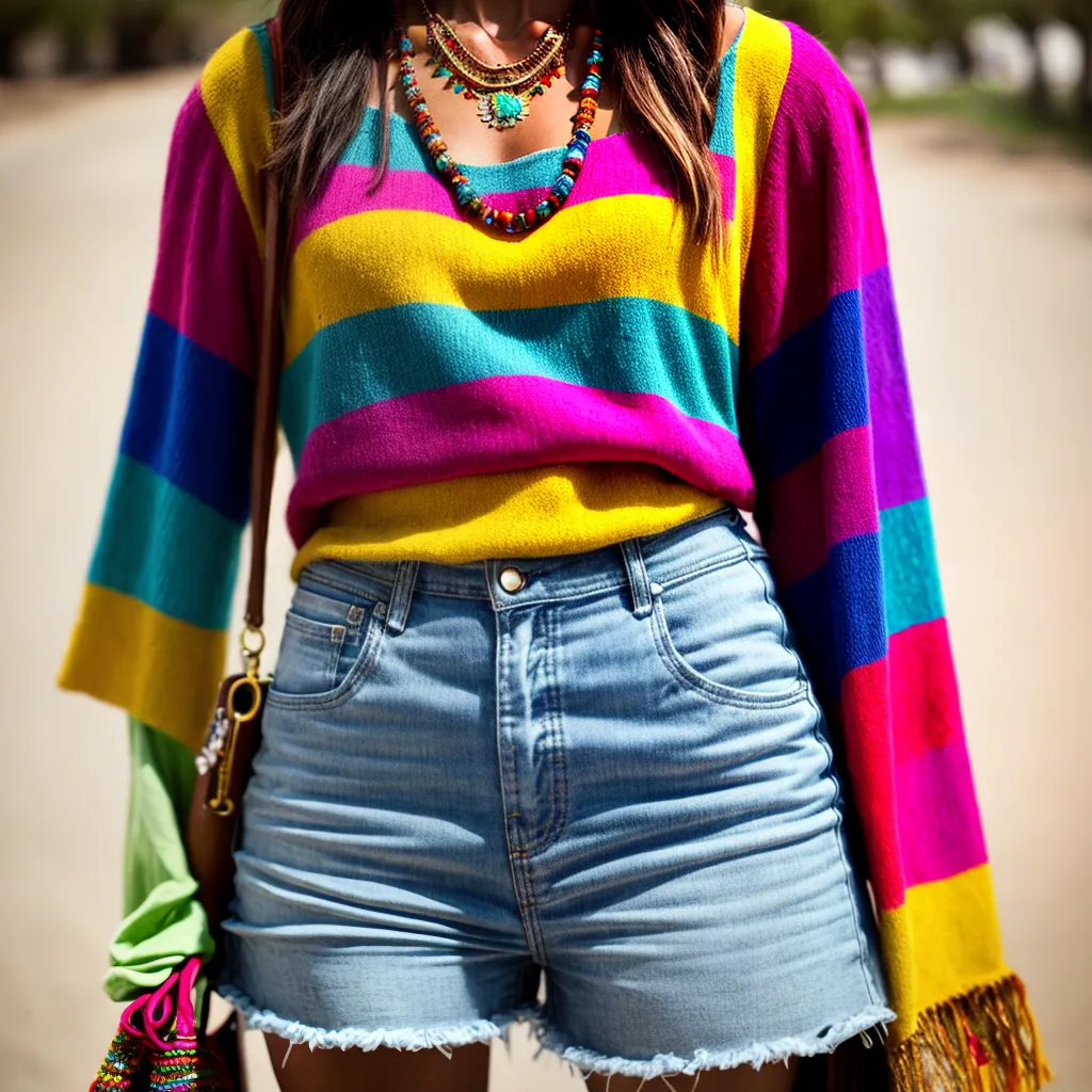 look boho colorido chapeu acessorios look boho colorido chapeu acessorios