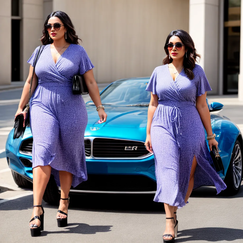 mulher plus size estilosa vestido floral